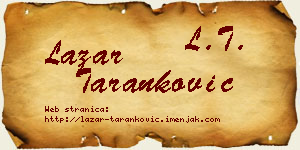 Lazar Taranković vizit kartica